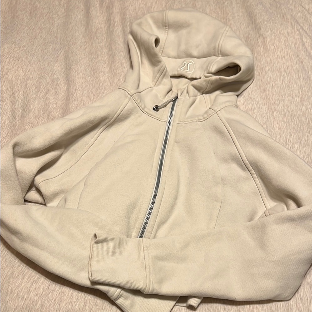 Lululemon cropped scuba zip up hoodie